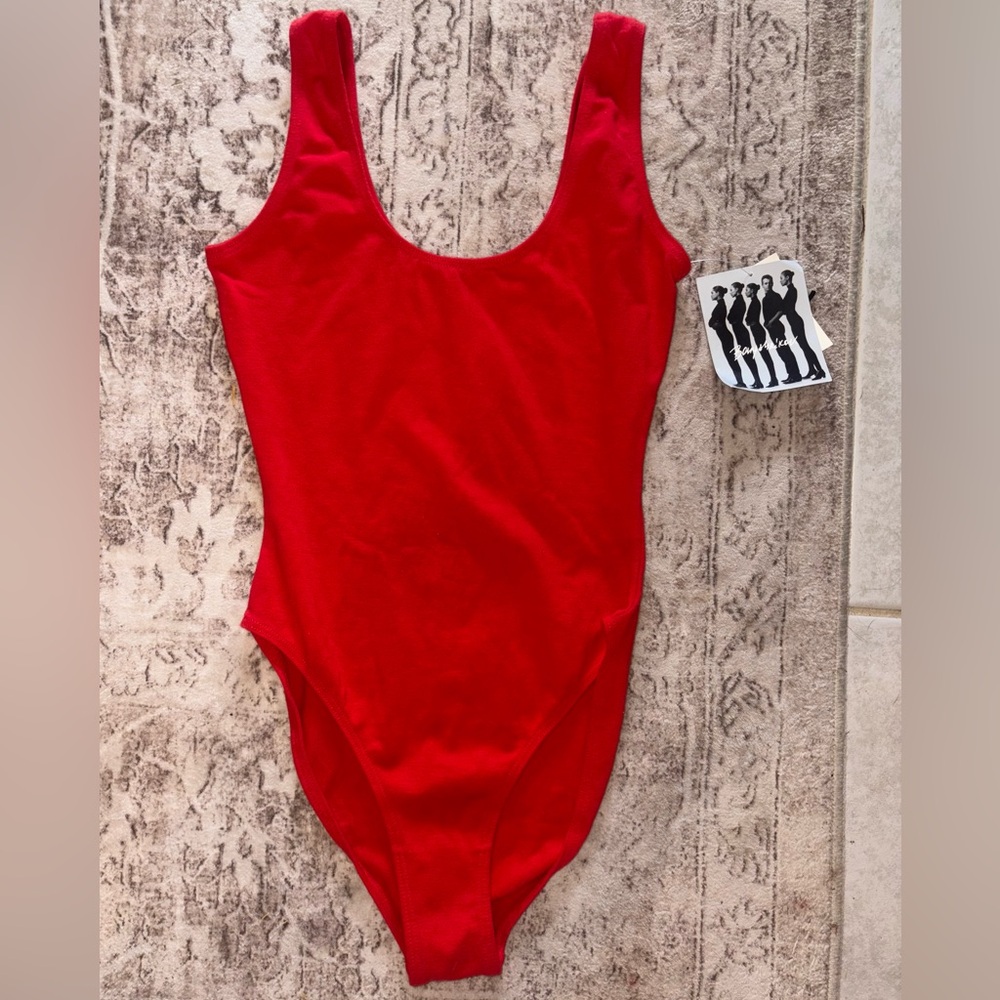 Barry Shaikov Weekend Exercise Company Dead-Stock 90s Red Bodysuit Small